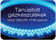 Tanusított gázkészülékek
